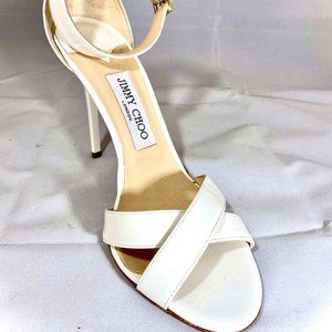 Jimmy Choo Made in Italy White Patent Leather 39